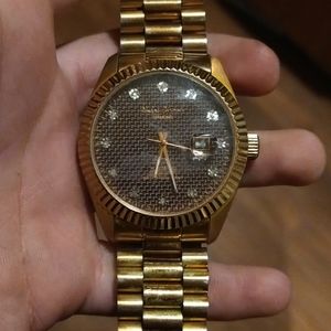 Men's André Giroud watch. 14k rose gold plated